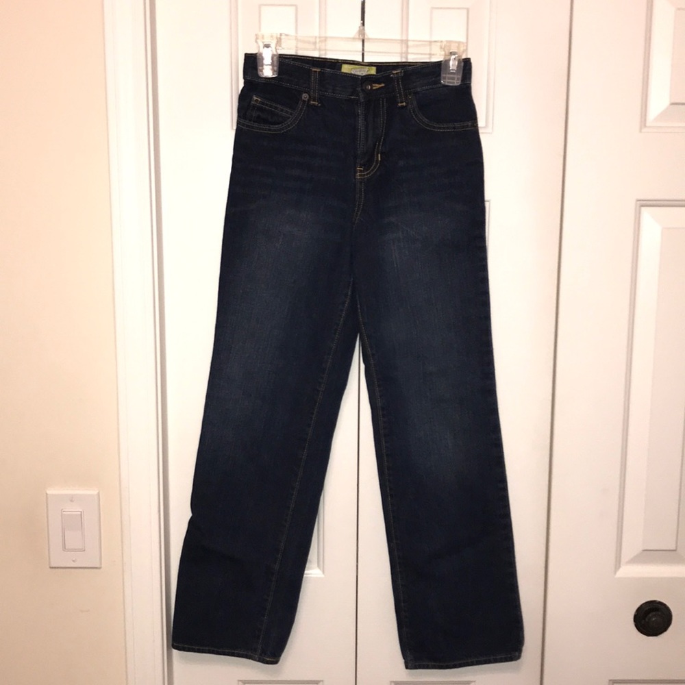 Boy’s Old Navy Slim Straight Dark Wash Jeans Sz 14